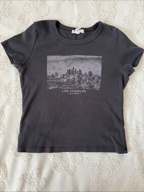 Girl’s Full Tilt Dark Gray Los Angeles T-Shirt